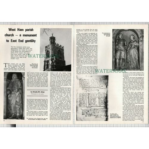 (8526) West Ham Essex All Saints Parish Church - 1977 Article