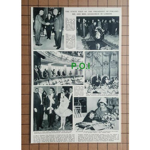 (X10) Mr & Mrs Urho Kekkonen In London President of Finland - 1961