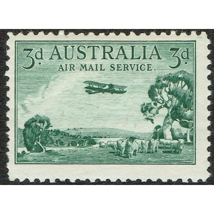 Australia 1929 Air 3d Green SG115 MM