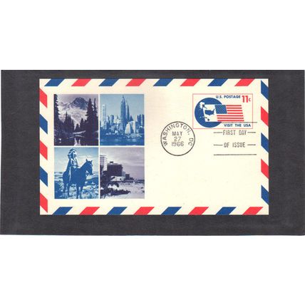 FDC UXC5 11c Flag (No Cachet-U/A) CV39713