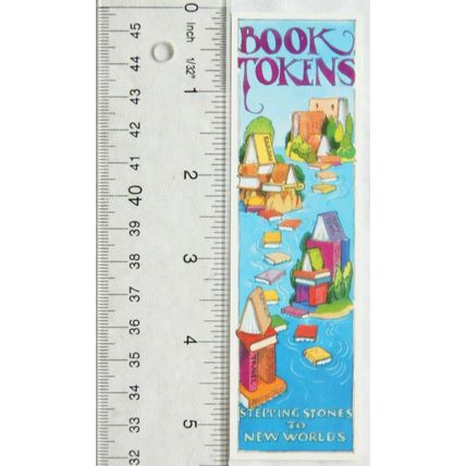 Vintage bookmark - Book Tokens. Stepping Stones to New Worlds