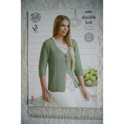 Vintage: King Cole 4485 sweater & cardigan, DK, 32-46 inch, 81-117 cm