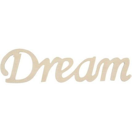 Unfinished Wood Script Word Dream Decoration