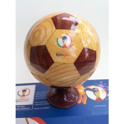 2002 Fifa World Cup Korea Japan Decorative Wooden Soccer Ball Football - NIB