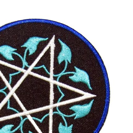 Wiccan Iron On Patch Badge Witch Celtic Star Embroidered Wiccan TyIron Pagan P54