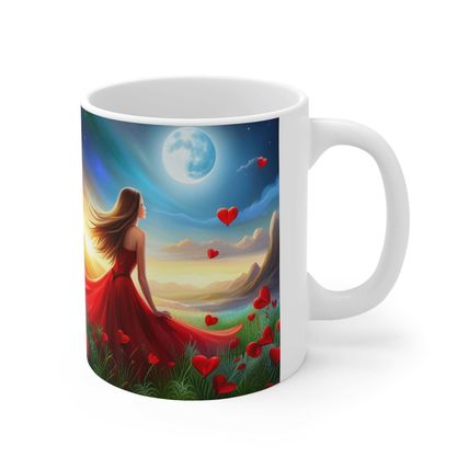 Nothing but True Love at Sunset #2 11oz AI Decorative Mug