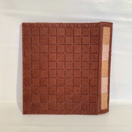 Vintage Retro 1970s Kitsch Needlepoint Telephone Book Cover MCM Granny Core 70's