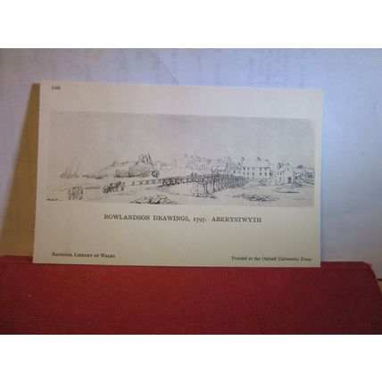 ABERYSTWYTH, ROWLANDSON DRAWINGS unused postcard by National Library of Wales =