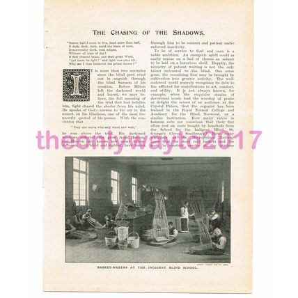 Basket Makers at Indigent Blind School, London, Book Illustration (Print), c1899