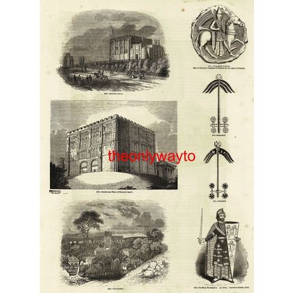 Norwich Castle, Winchester, Geoffrey Plantagenet, Book Illustration (Print)