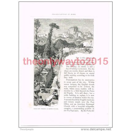 Rocca San Stefano, Italy, Book Illustration (Print), c1891