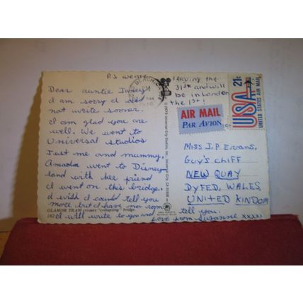 GLAMOR TRAM UNIVERSAL CITY STUDIOS, CALIFORNIA, USA used postcard 1976 pm =