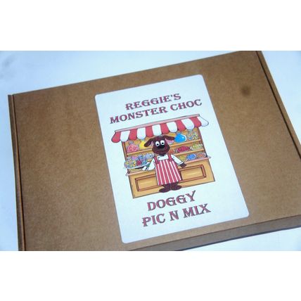 DOG CHOC TREAT BOX REGGGIES PIC N MIX MONSTER CHOC Dog Chocolate Selection Box L