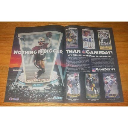1994 Fleer NFL GameDay 93 Cards Advertisement - Nothing is bigger