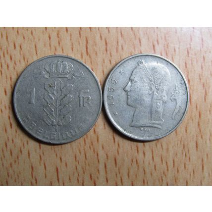 Belgium 1950 1 Franc Belgique (French Text) Coin