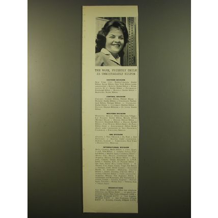 1961 Hilton Hotels Advertisement
