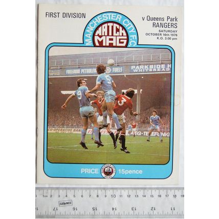 1976 programme Manchester City v. Queens Park Rangers