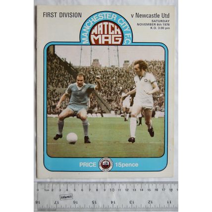 1976 programme Manchester City v. Newcastle United