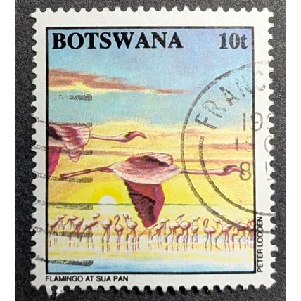 STAMP Botswana 1994 10t Lesser Flamingos at Sua Pan
