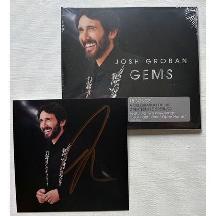 Josh Groban Autographed "Gems" Music CD Insert With Complete CD