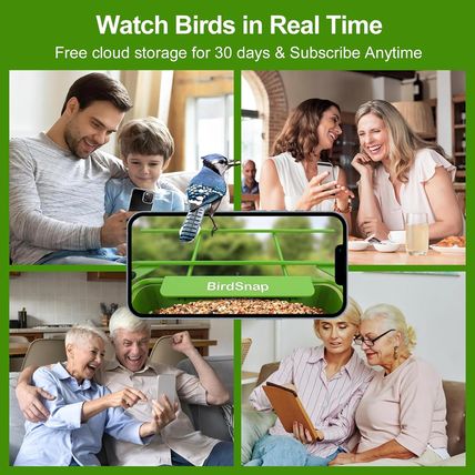 Birdsnap® APS - Metal Bird Feeder with Camera Solar Panel 32GB Card, AI Identify