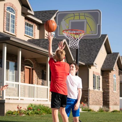 Lifetime 90992 Full-Size Height Adjustable Portable Basketball Hoop, 7.5 to 10 F