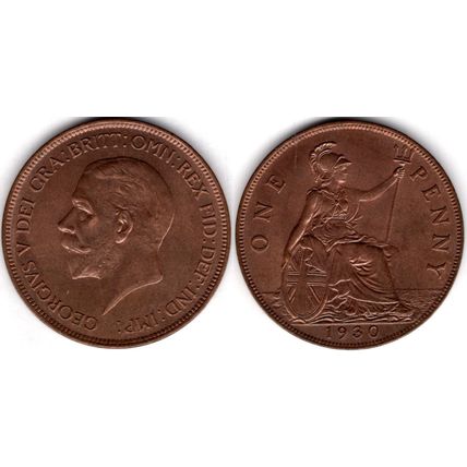 Great Britain. George V. Penny 1930. AU. dy23494