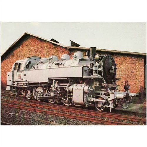 Railway Postcard German DR Class 86 86283 Loco Germany 2-8-2T DDM Neuenmarkt