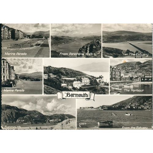 Vintage Barmouth, Cardiganshire, Wales - Multi-View 1961 - Real Photograph C507