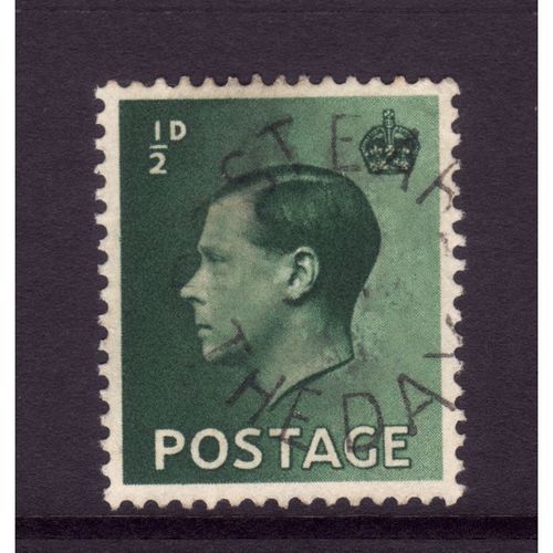 GREAT BRITAIN 1936 EDWARD VIII SG457 1/2d GREEN FINE USED #3