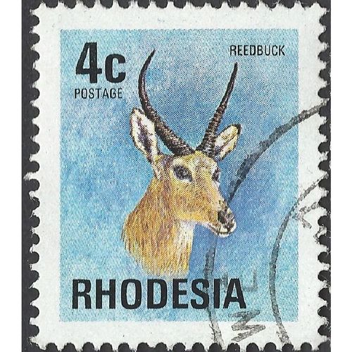 RHODESIA, MAMMALS, Reedbuck, blue 1974, 4c, #3