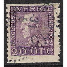 Fa 179 d: 20 ö ulmarish violet Definitive: King Gustav V, imperf. x perf. 9.75.