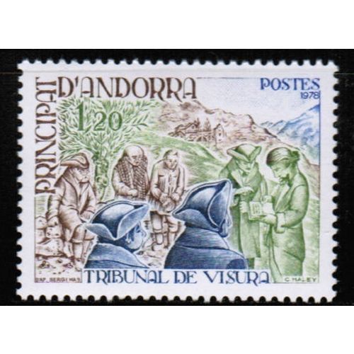 1978 Andorra - Visura Tribunal 1.20fr - Sc# 265 Mint NH