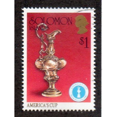 SOL 1987 $1.00 'AMERICA'S CUP - AMERICA'S CUP' FINE USED(EBID 51-680)