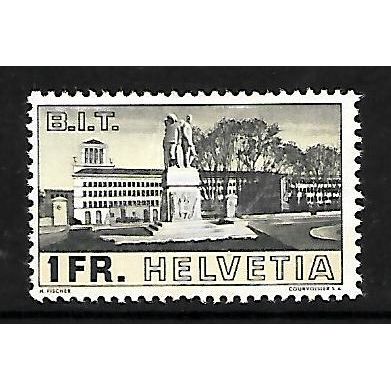 SWITZERLAND 1938 INTERNATIONAL LABOUR BUREAU 1F BLACK & BUFF SG 385 M / MINT