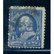 Used 264 1c Benjamin Franklin Barely Clears M02728