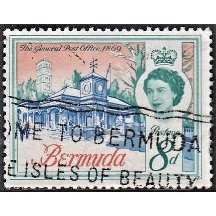 BERMUDA, 1962-68 8d General Post Office, SG 169 (Scott 181), used.