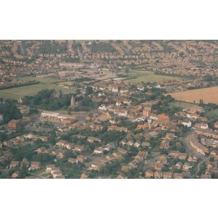 Keyworth Nottingham Spectacular 1980s Aerial View Birds Eye Postcard