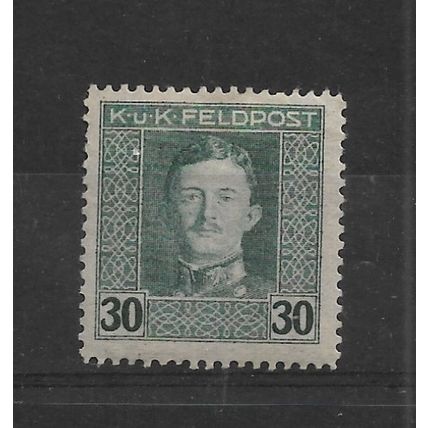 Austro-Hungarian Military Post.SG59 30h Emperor Charles (Grey).M/Mint.Aug22