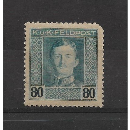 Austro-Hungarian Military Post.SG63 80h Emperor Charles (Blue).M/Mint.Aug22