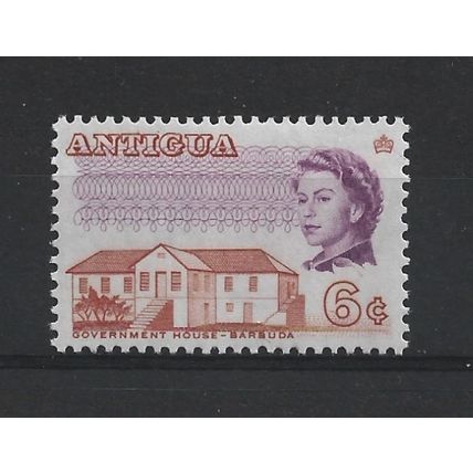 Antigua.SG186 6c Government House,Barbuda.Mounted Mint.Oct23