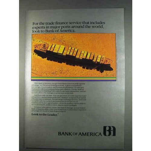 1982 Bank of America Ad - Trade Finance Service