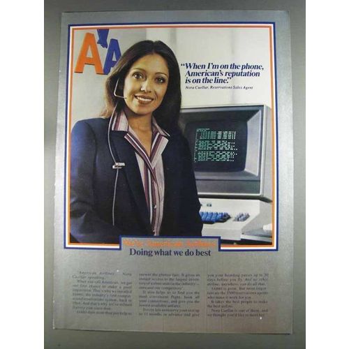 1980 American Airlines Ad - When I'm on The Phone
