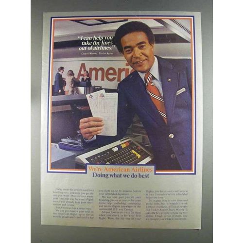 1980 American Airlines Ad - Take the Lines Out Of