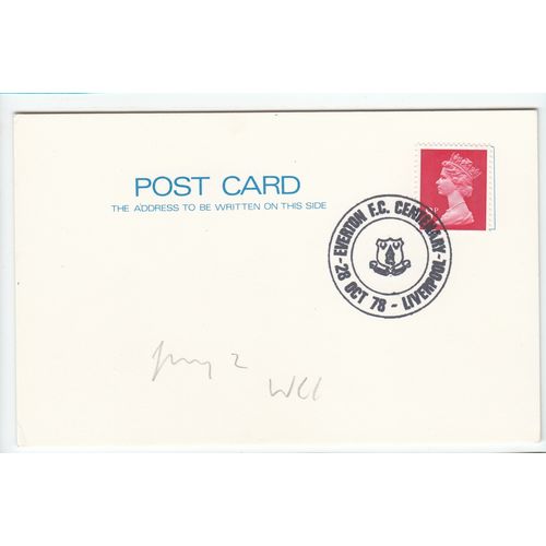 Everton FC Football Club Centenary 1978 Event Postmark Postcard E4