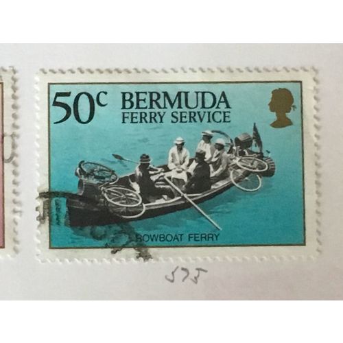 Bermuda QEII 1989 Transport Ferry 50c Rowing Boat Used SG575 Sc552 postage stamp