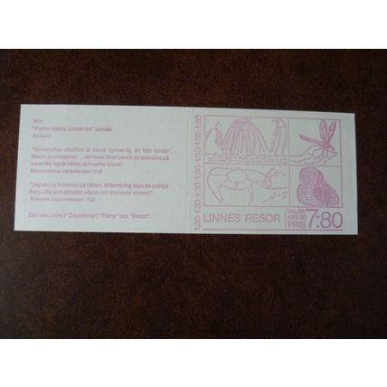 Sweden 1978 Carl Linnaeus botanist 7k 80 booklet mint stamps SG959-64 birds