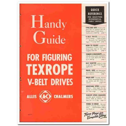 Allis-Chalmers Mfg Company 1945 vintage industrial catalog drives