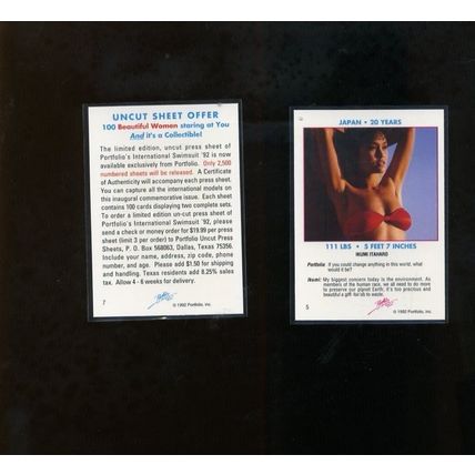 IKUMI ITAHARO 1992 Portfolio Swimwear card #5 JAPAN 20 years old NM HOT!!