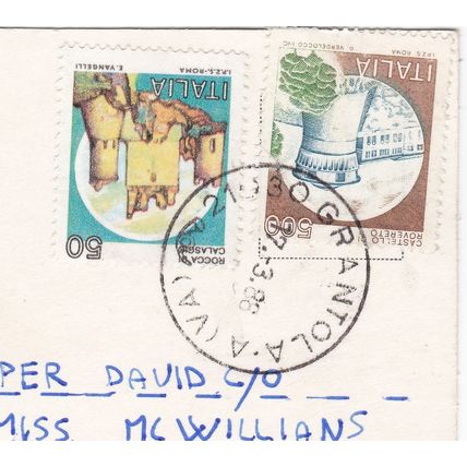 Italy Grantola Postmark 1988